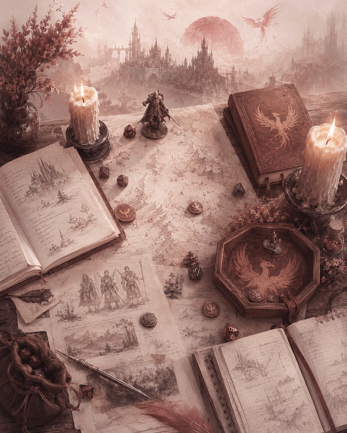 Иллюстрация настольно-ролевой игры в клубе «Феникс»